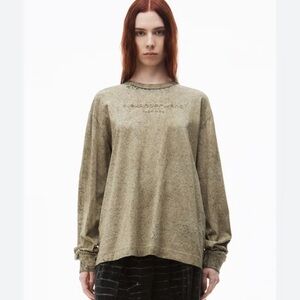 Alexander Wang Textured Green Top XL